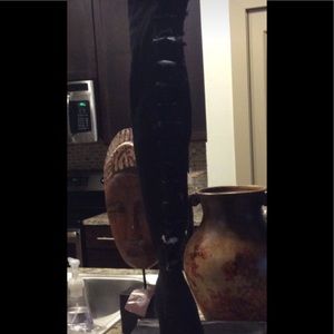 Stretch  denim knee high distressed boots